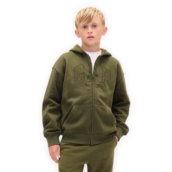 827272-00 Dětská mikina s logem VintageSoft Unisex Zelená
