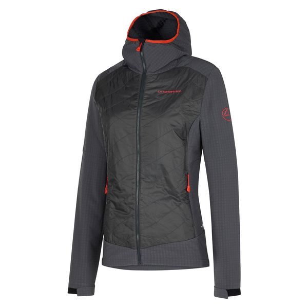 Kap Hybrid Hoody W Carbon/Cherry Tomato