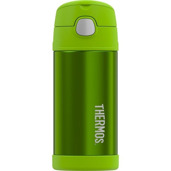 Dětská termoska s brčkem 355 ml limetková