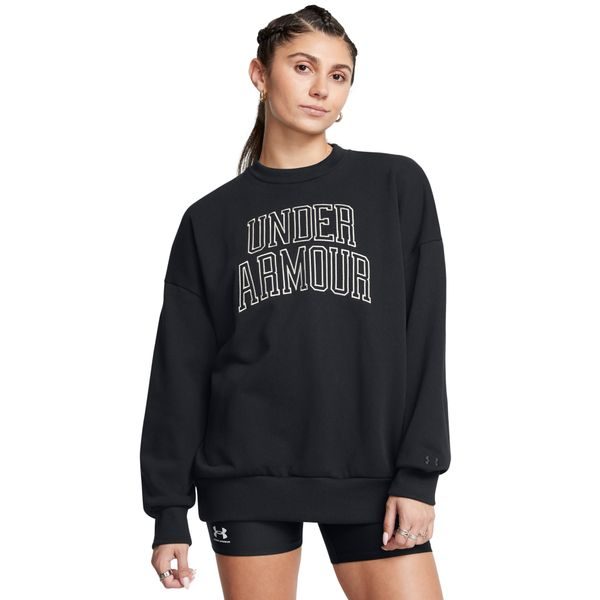 UA Icon HWT Terry OS Crew-BLK