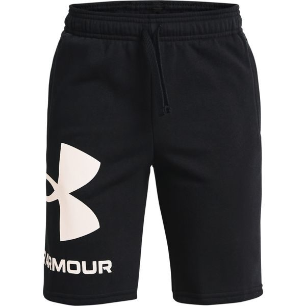 UA RIVAL FLEECE LOGO SHORTS, Black
