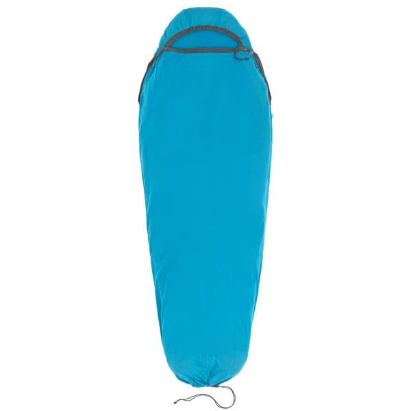 Breeze Sleeping Bag Liner - Mummy w/ Drawcord Blue Atoll