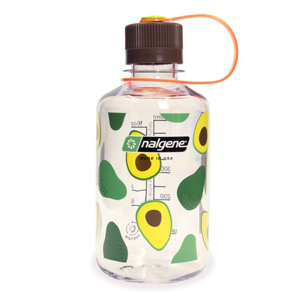 Narrow Mouth 500 ml, Clear w/Avocados print