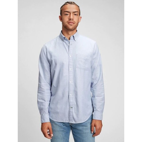 619568-01 Košile oxford standard fit Modrá