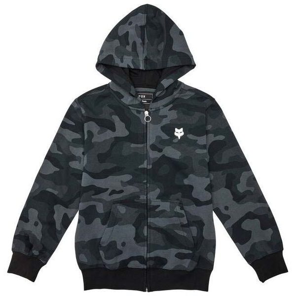 Yth Fox Head Camo Flc Zip Black Camo