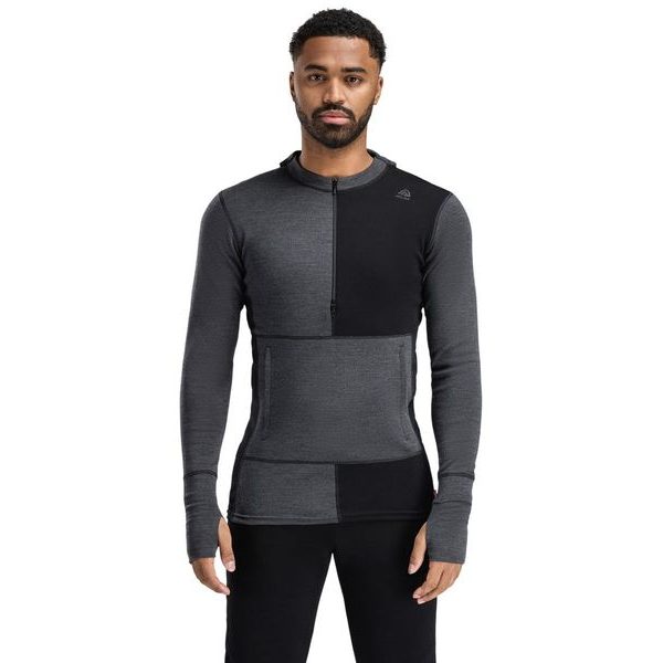 WarmWool Hoodsweater w/zip M's Jet Black/Marengo
