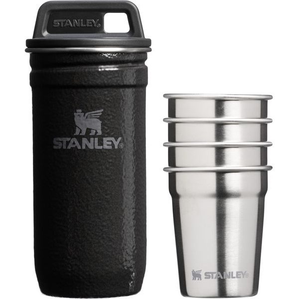 Pre-Party Shot Glass Set Hammertone Black