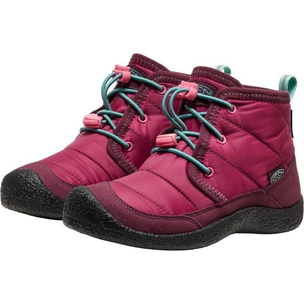 HOWSER II CHUKKA WP YOUTH, beaujolais/pool blue