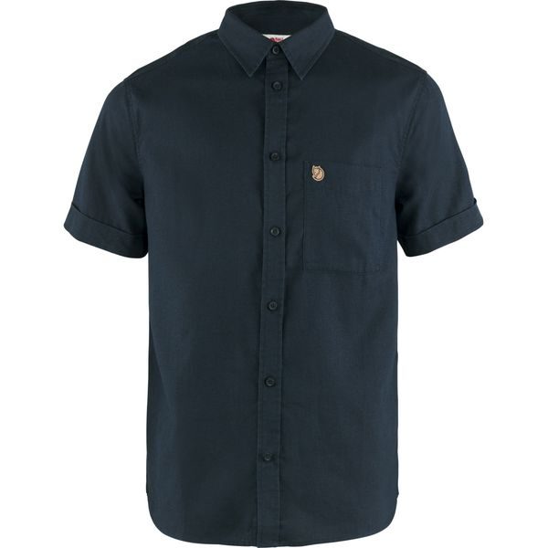Övik Travel Shirt SS M Dark Navy
