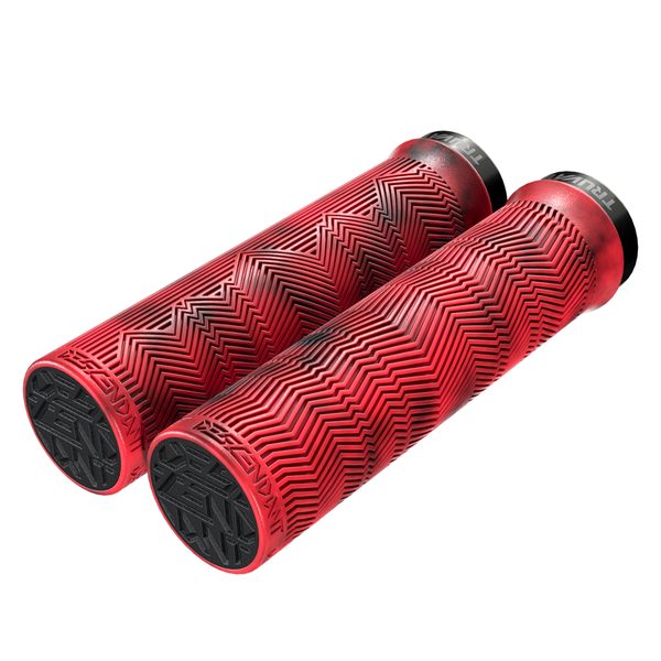 LOCKING GRIPS DESCENDANT RD/BLK MRBLD