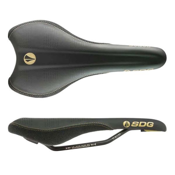 RADAR MTN Solid Cro-Mo Saddle Black Microfiber Top | Tan Graphics & Bumper