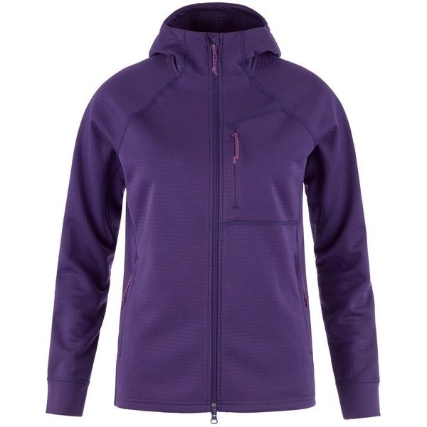 Abisko Grid Fleece Hoodie W Dark Violet