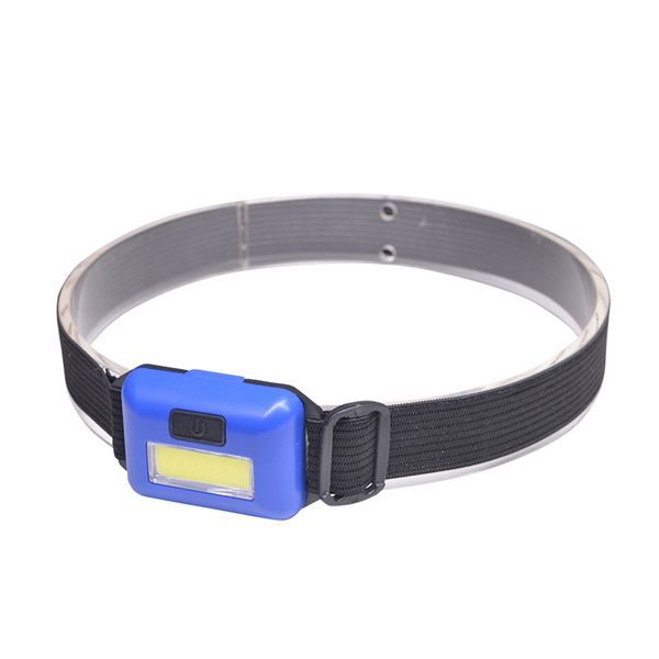 WH26 LED čelová svítilna, 3W COB, modrá, 3x AAA