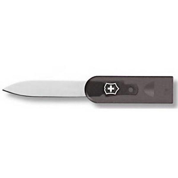 Letter opener, black transparent