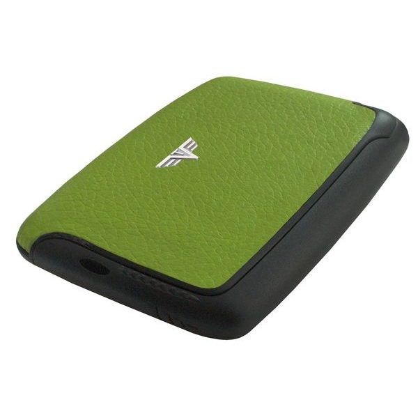 Card Case PEARL - leather Apple Green