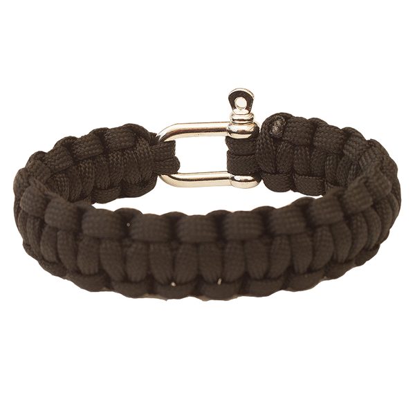 Paracord - metal clasp black