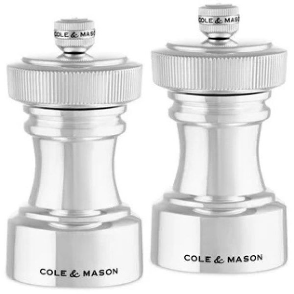 Hoxton Stainless Steel Silver Plate Precision+ salt and pepper grinder set