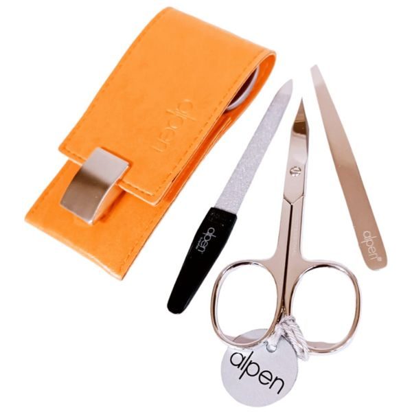 6810_O kožená s magnetickým zavíráním oranžová