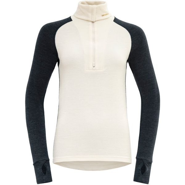 Expedition Merino Silk Zip Wmn, Ink/Offwhite