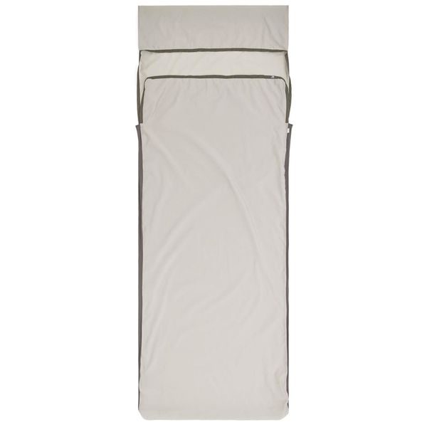 Silk Blend Sleeping Bag Liner - Rectangular w/ Pillow Sleeve Moonstruck Grey