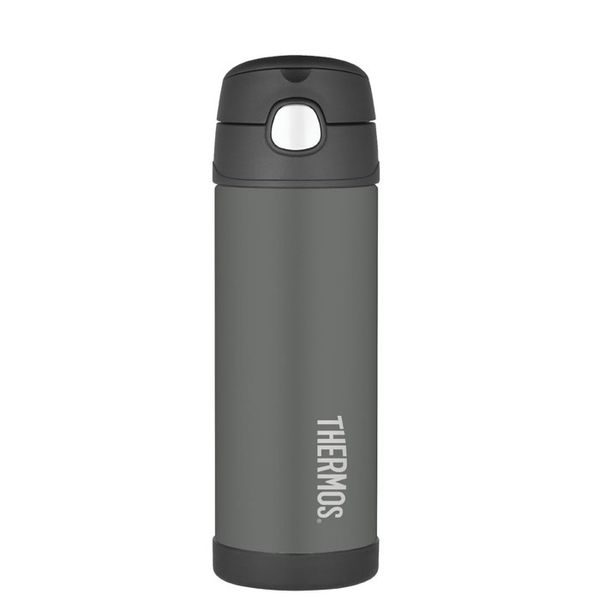 Dětská termoska s brčkem 470 ml černá