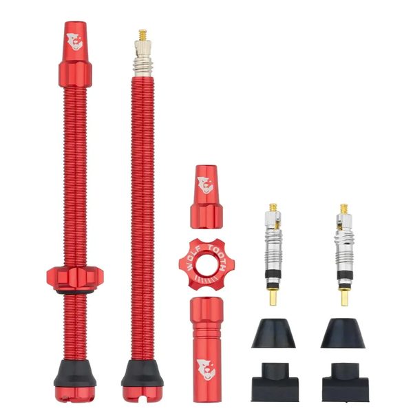 Tubeless Valve Stem Kit 80mm červená