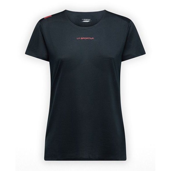 Pure T-shirt W Black/Hibiscus
