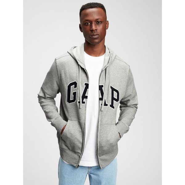 490384-03 Mikina GAP logo french terry Šedá