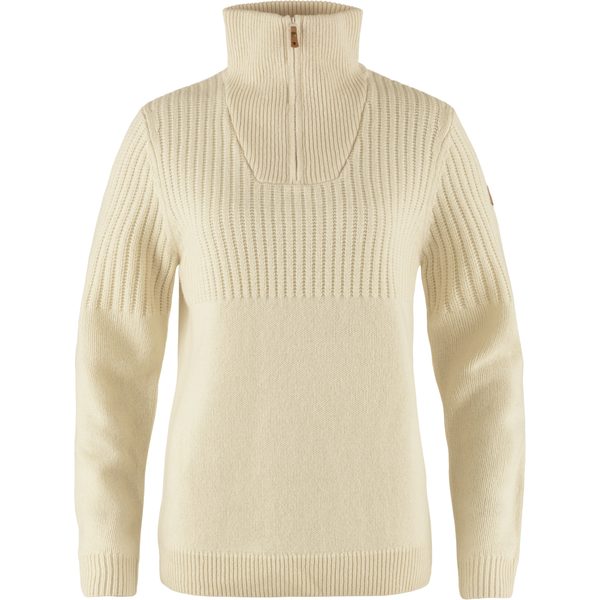 Övik Half Zip Knit W Chalk White