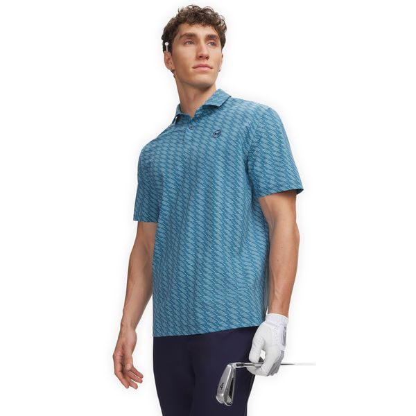 Drive Chill Printed Polo-BLU