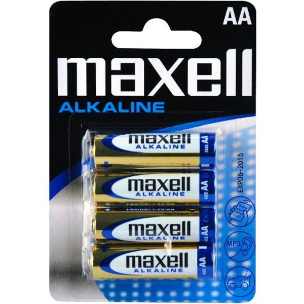 Tužková AA alkalická baterie Maxell 4ks