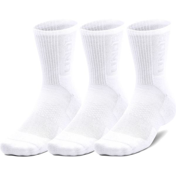 UA 3-Maker 3pk Mid-Crew-WHT