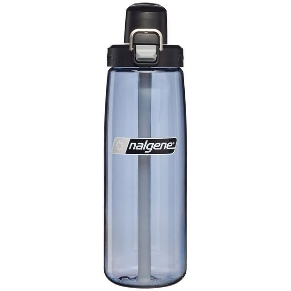 Straw bottle 700 ml, Grey w/Black Cap