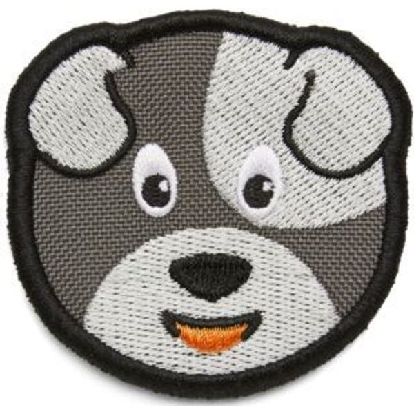 Velcro badge Dog - grey