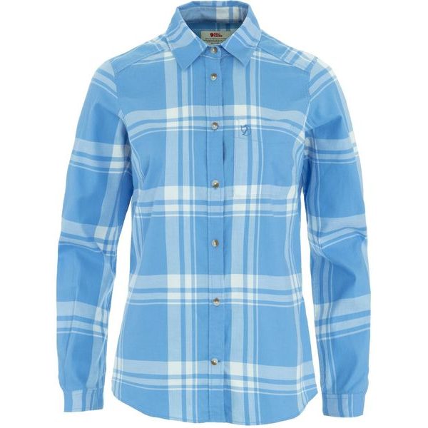 Övik Lite Flannel Shirt W Ultramarine-Chalk White