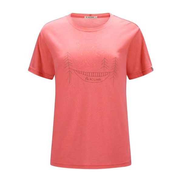 LightWool 140 Tee Forest W's Sun Kissed Coral