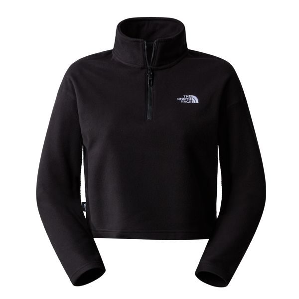 W 100 GLACIER CROP 1/4, TNF BLACK
