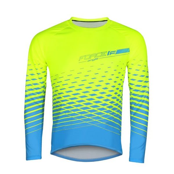 MTB ANGLE dl. rukáv, fluo-modrý