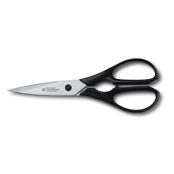 Multipurpose kitchen shears, stainless, black