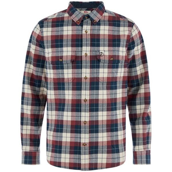 Singi Heavy Flannel Shirt M Dark Navy-Maroon