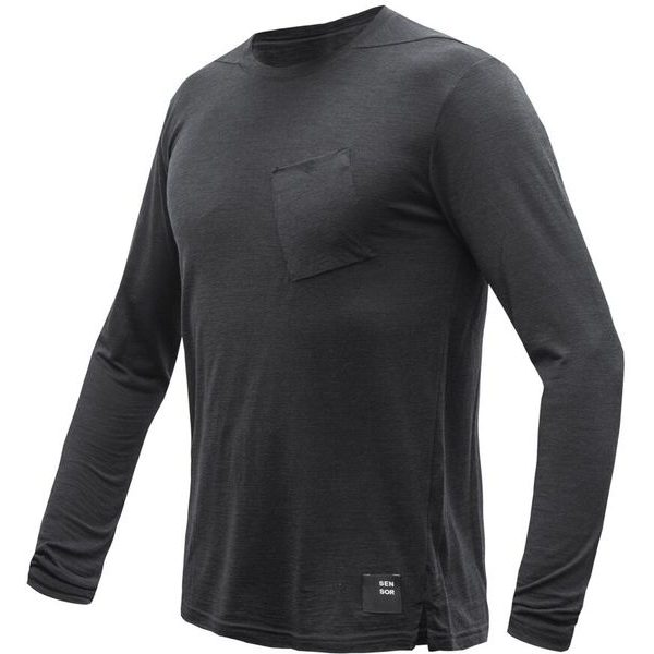 MERINO AIR traveller pánské triko dl.rukáv černá
