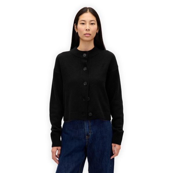 820717-00 Oversize kardigan CashSoft Černá