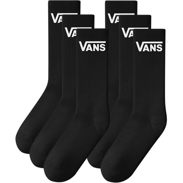 Classic Crew 6 pk, Black