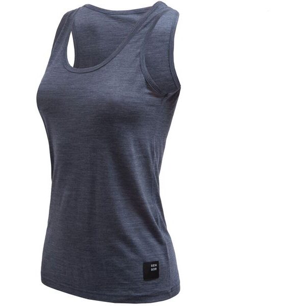 MERINO LITE dámské triko bez rukávu mottled blue