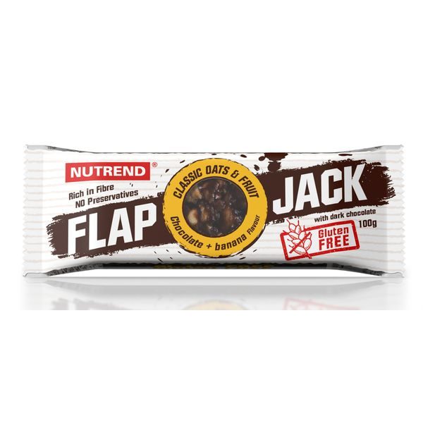 Flapjack, tyčinka, 100g čokoláda+banán v hoř. čoko