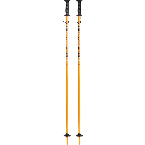 Race junior ski poles, orange/black