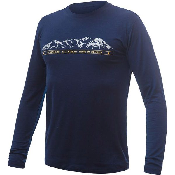 MERINO ACTIVE PT MOUNTAINS pánské triko dl.rukáv deep blue