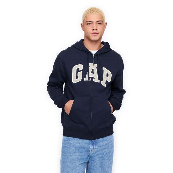 851516-31 Mikina s logem Fleece Tmavě modrá