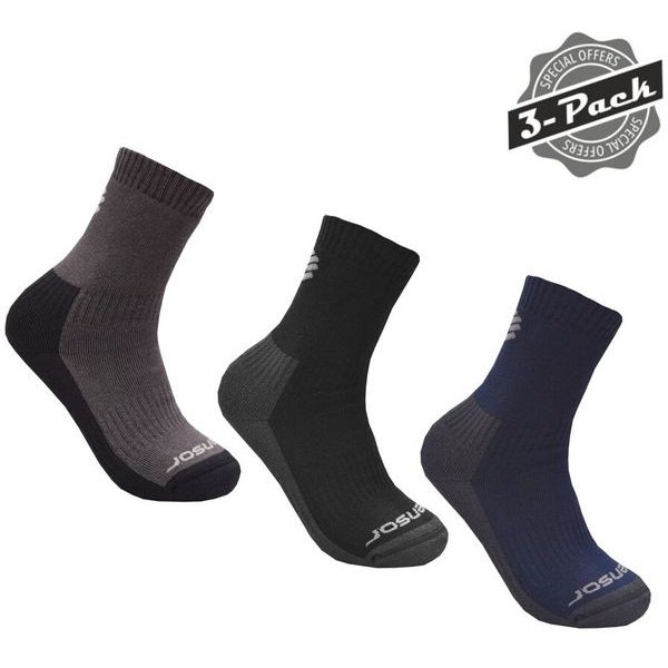 PONOŽKY 3-PACK TREKING EVO černá/šedá/modrá