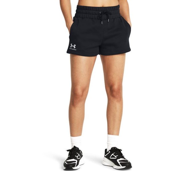 UA Icon Fleece Boxer Shorts černá